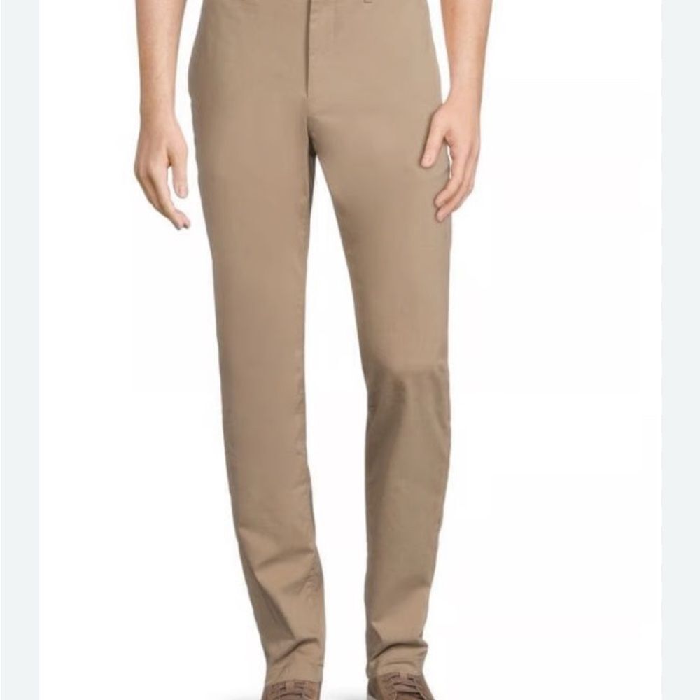 Theory Men's Zaine P2 Atlas Twill Pants Tan Cotton Business Casual Size 40
